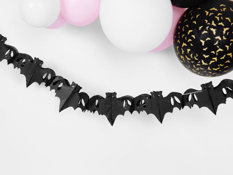 Halloween Slinger Vleermuis Zwart 4m van Partydeco koop je bij Partywinkel