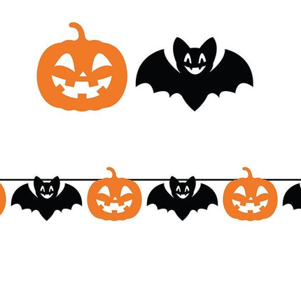Halloween Slinger Zwart Oranje 3m - Partywinkel - 8434077267981