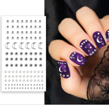 Halloween Stickers Zilver Nagels - Partywinkel - 8434077159088