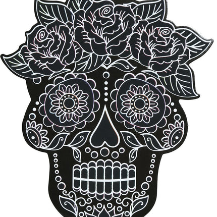 Halloween Tafeldecoratie Zwart Mexicaanse Silhouetten 12cm 6st - Partywinkel - 8434077315095