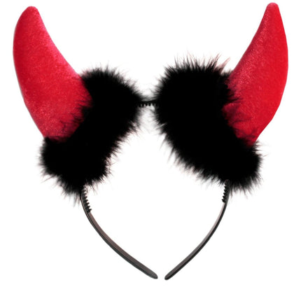 Halloween Tiara Duivelshoorntjes Rood van Folat koop je bij Partywinkel