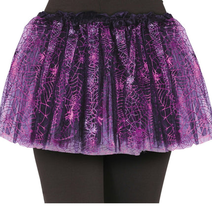 Halloween Tutu Paars Spinnen - Partywinkel - 8434077177976