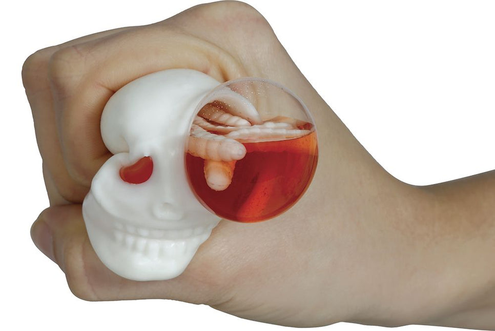 Halloween Uitdeelcadeautjes Hersenen Met Wormen 8cm 12st - Partywinkel - 8434077190838