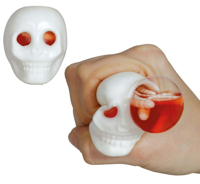 Halloween Uitdeelcadeautjes Hersenen Met Wormen 8cm 12st - Partywinkel - 8434077190838