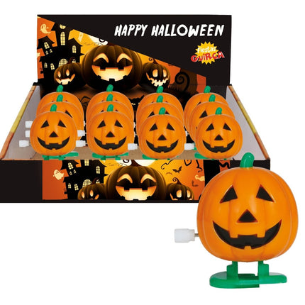 Halloween Uitdeelcadeautjes Pompoen 5,5cm 12st - Partywinkel - 8434077269442