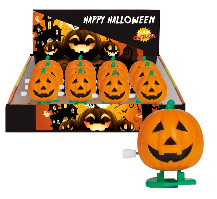 Halloween Uitdeelcadeautjes Pompoen 5,5cm 12st - Partywinkel - 8434077269442