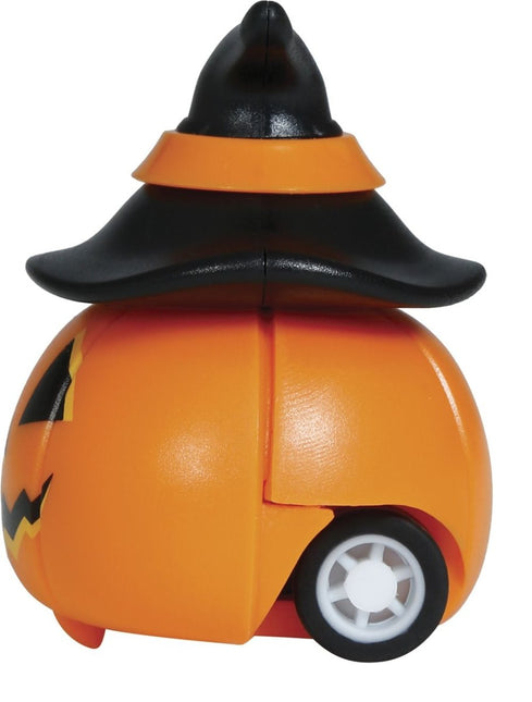 Halloween Uitdeelcadeautjes Pompoen Met Wiel 6cm 12st - Partywinkel - 8434077269480