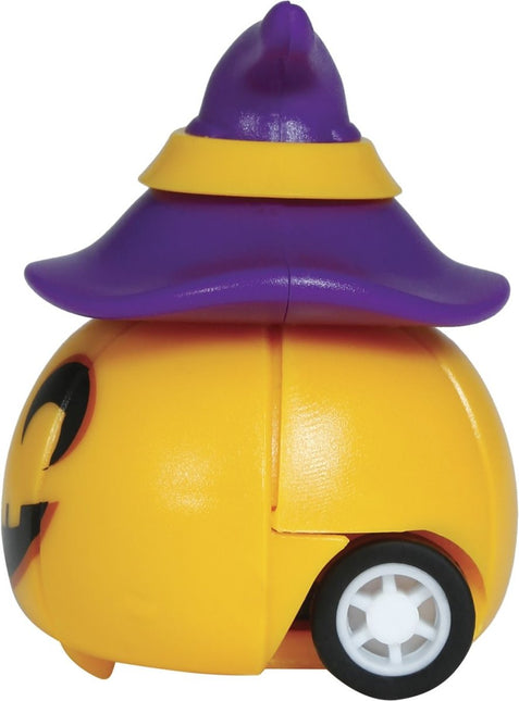 Halloween Uitdeelcadeautjes Pompoen Met Wiel 6cm 12st - Partywinkel - 8434077269480
