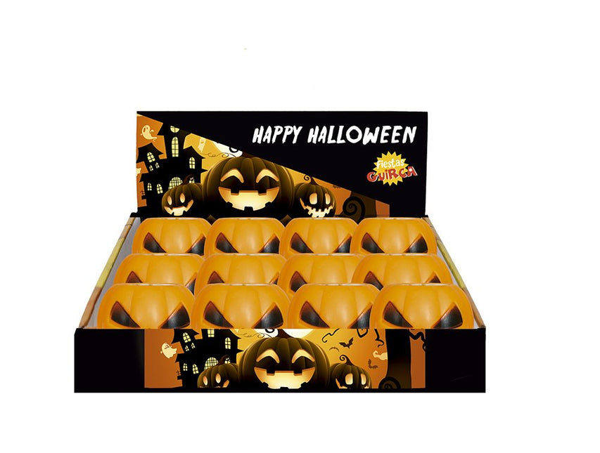 Halloween Uitdeelcadeautjes Spook Pompoenen 5cm 12st - Partywinkel - 8434077190852