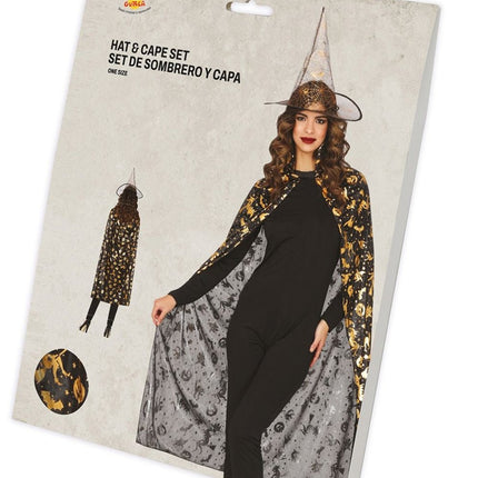Halloween Verkleedset Dames Heks 2 delig - Partywinkel - 8434077190128