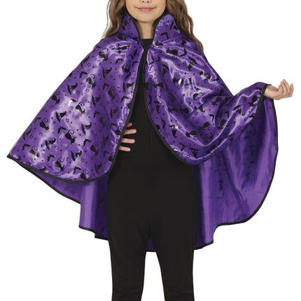 Halloween Verkleedset Paars Meisje Heks 2 delig - Partywinkel - 8434077190081