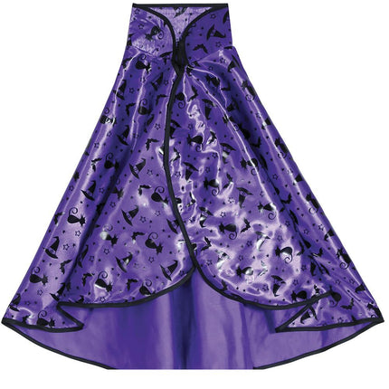 Halloween Verkleedset Paars Meisje Heks 2 delig - Partywinkel - 8434077190081
