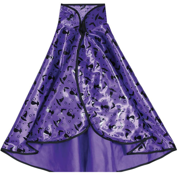 Halloween Verkleedset Paars Meisje Heks 2 delig - Partywinkel - 8434077190081