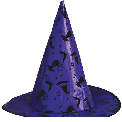 Halloween Verkleedset Paars Meisje Heks 2 delig - Partywinkel - 8434077190081