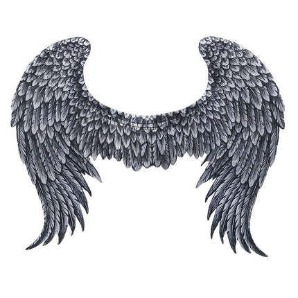 Halloween Vleugels Grijs Engel van Boland koop je bij Partywinkel