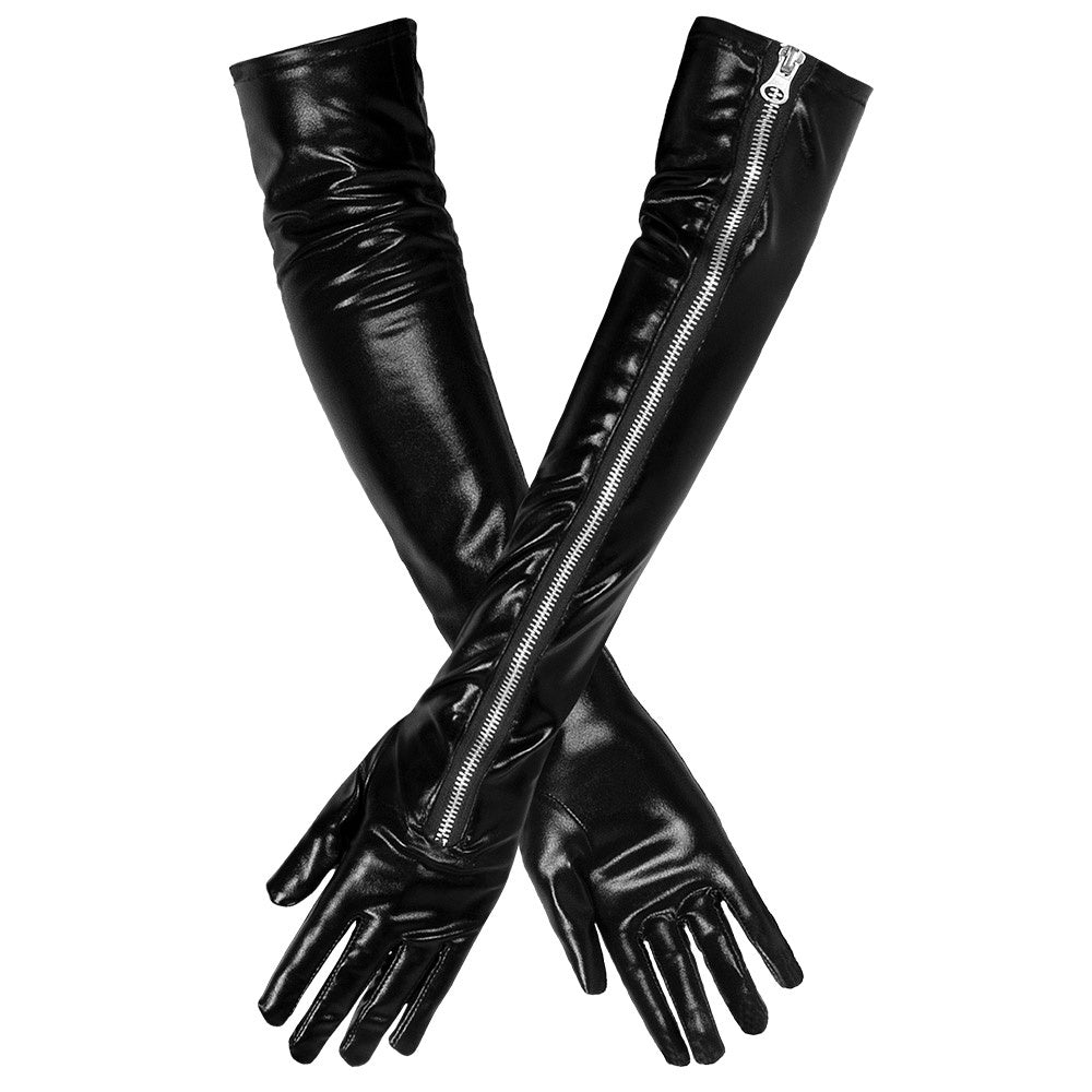 gaze handschuhe Handschuhe Leder-Look Kinky – Partywinkel
