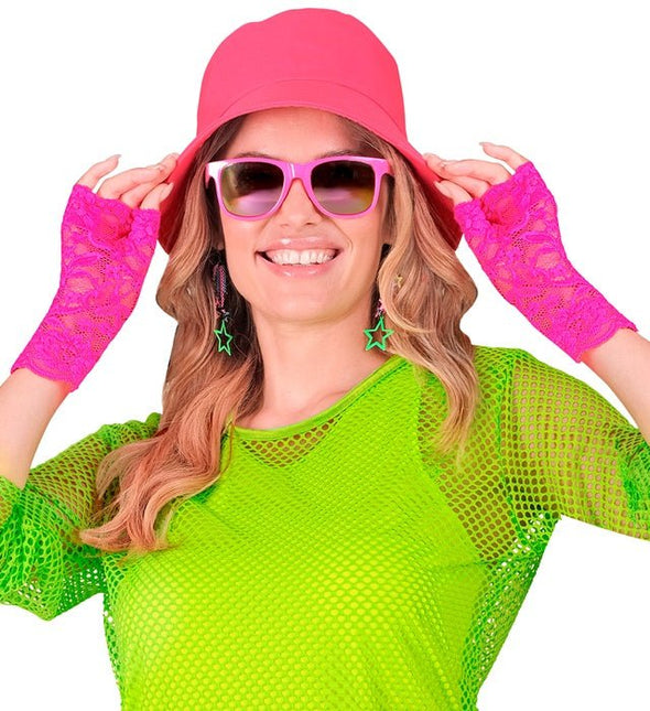 Handschoenen Neon Roze Kant van Widmann koop je bij Partywinkel