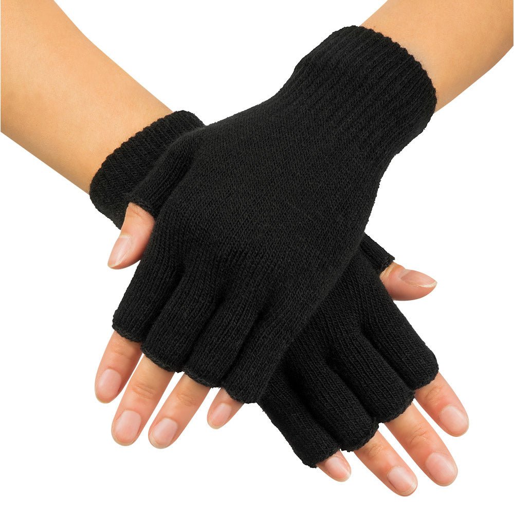Handschuhe Fingerlos Schwarz – Partywinkel
