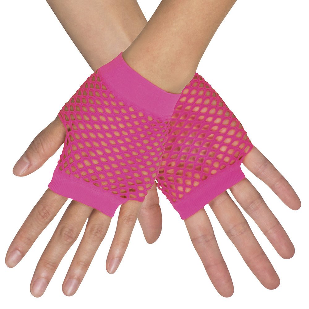 fischnetz handschuhe Handschuhe Fischnetz Neon Pink – Partywinkel
