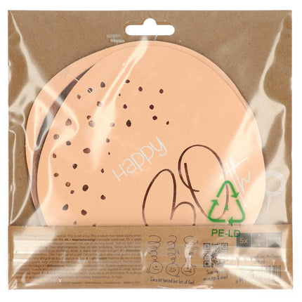 Hangdecoratie 30 Jaar Rose Goud 75cm 5st van Folat koop je bij Partywinkel