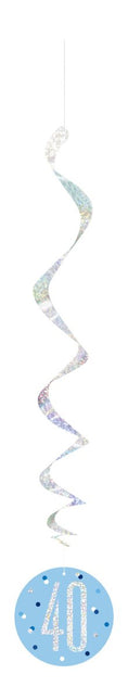 Hangdecoratie 40 Jaar Blauw 81cm 6st van Unique koop je bij Partywinkel