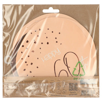 Hangdecoratie 60 Jaar Rose Goud 75cm 5st van Folat koop je bij Partywinkel