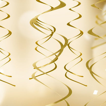 Hangdecoratie Goud 5st van Partydeco koop je bij Partywinkel