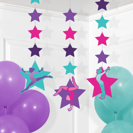 Hangdecoratie Gymnastics 81cm 3st van Creative Converting koop je bij Partywinkel
