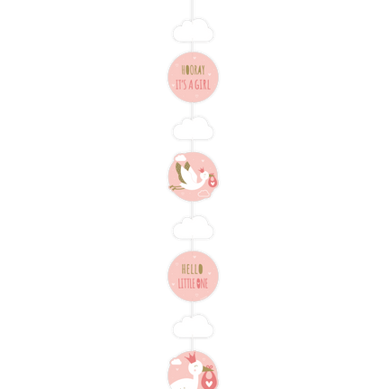 Hangdecoratie Newborn Baby Girl 120cm van Paper Dreams koop je bij Partywinkel