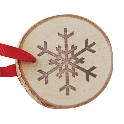 Hangdecoratie Sneeuwvlok Hout 6st van Ginger Ray koop je bij Partywinkel