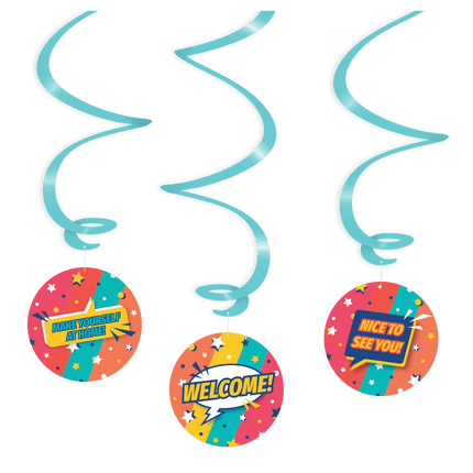 Hangdecoratie Welcome 14cm 3st van Paper Dreams koop je bij Partywinkel