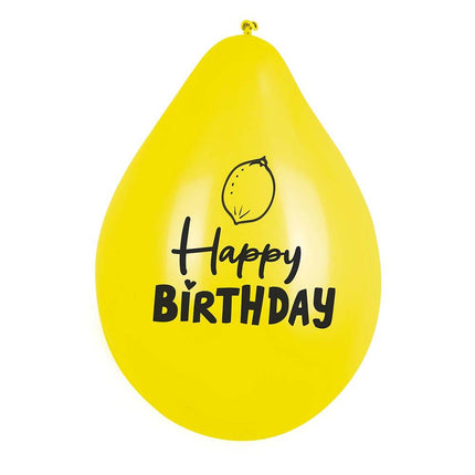 Happy Birthday Ballonnen Fruit Dubbelzijdig 25cm 6st van Boland koop je bij Partywinkel