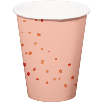 Happy Birthday Bekers Pastel Roze 350ml 8st van Folat koop je bij Partywinkel