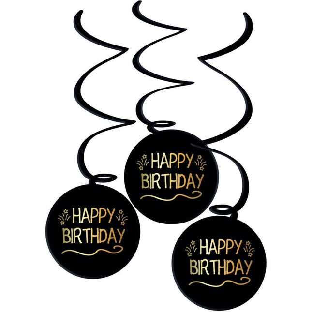 Happy Birthday Hangdecoratie 3st van Folat koop je bij Partywinkel