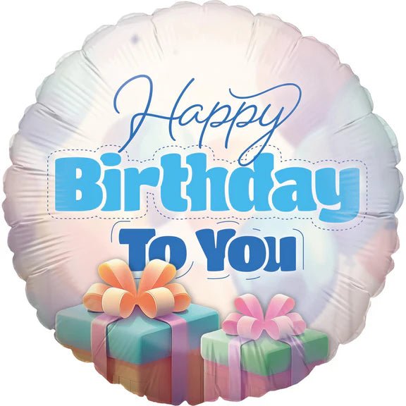Happy Birthday Helium Ballon Cadeau Leeg van VDV Benefit koop je bij Partywinkel