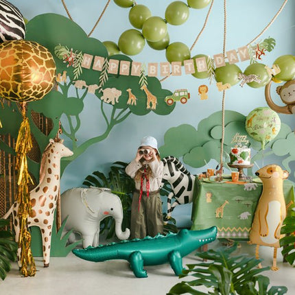 Happy Birthday Helium Ballon Safari 35cm Leeg van Partydeco koop je bij Partywinkel