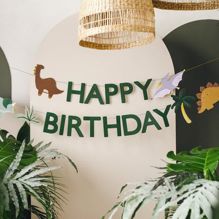 Happy Birthday Letterslinger Dinosaurus van Partydeco koop je bij Partywinkel