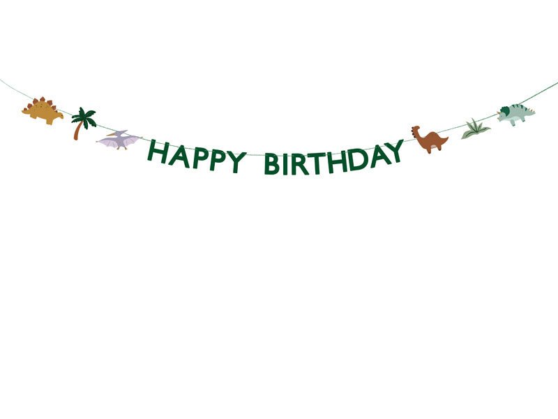 Happy Birthday Letterslinger Dinosaurus van Partydeco koop je bij Partywinkel