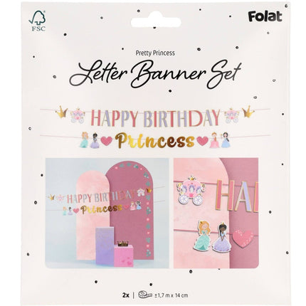 Happy Birthday Letterslinger Princess 1,5m van Folat koop je bij Partywinkel