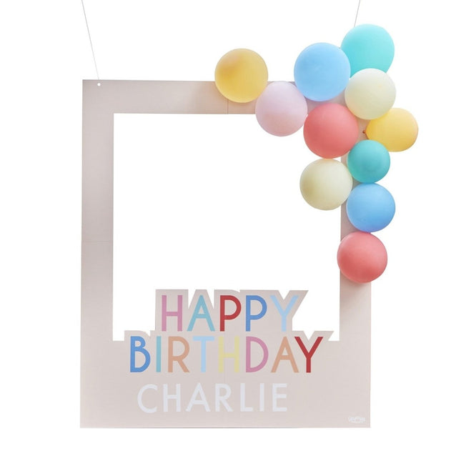 Happy Birthday Photobooth Frame Zelf Maken Set van Ginger Ray koop je bij Partywinkel
