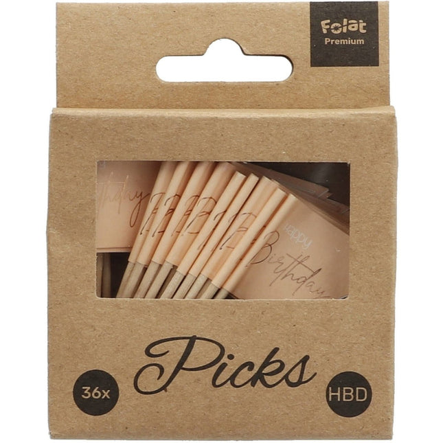 Happy Birthday Prikkers Roze 36st van Folat koop je bij Partywinkel