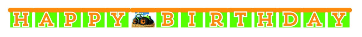 Happy Birthday Slinger Traktor 1,7m van Creative Converting koop je bij Partywinkel