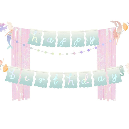 Happy Birthday Slinger Zeemeermin 1,3m van Partydeco koop je bij Partywinkel