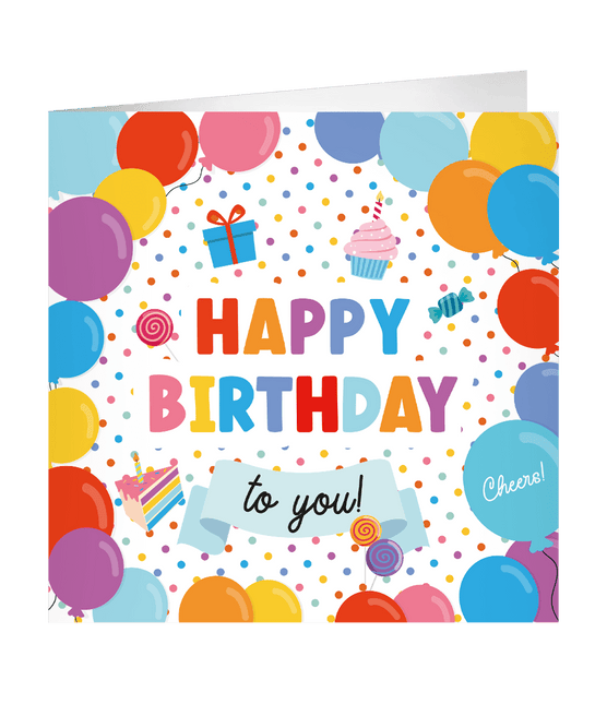 Happy Birthday Wenskaart 23cm - Partywinkel - 8716764239496