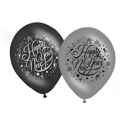 Happy New Year Ballonnen 30cm 8st van Folat koop je bij Partywinkel