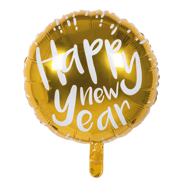 Happy New Year Helium Ballon Leeg 45cm van Boland koop je bij Partywinkel