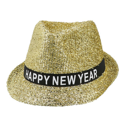 Happy New Year Hoed Goud Glitters van Boland koop je bij Partywinkel