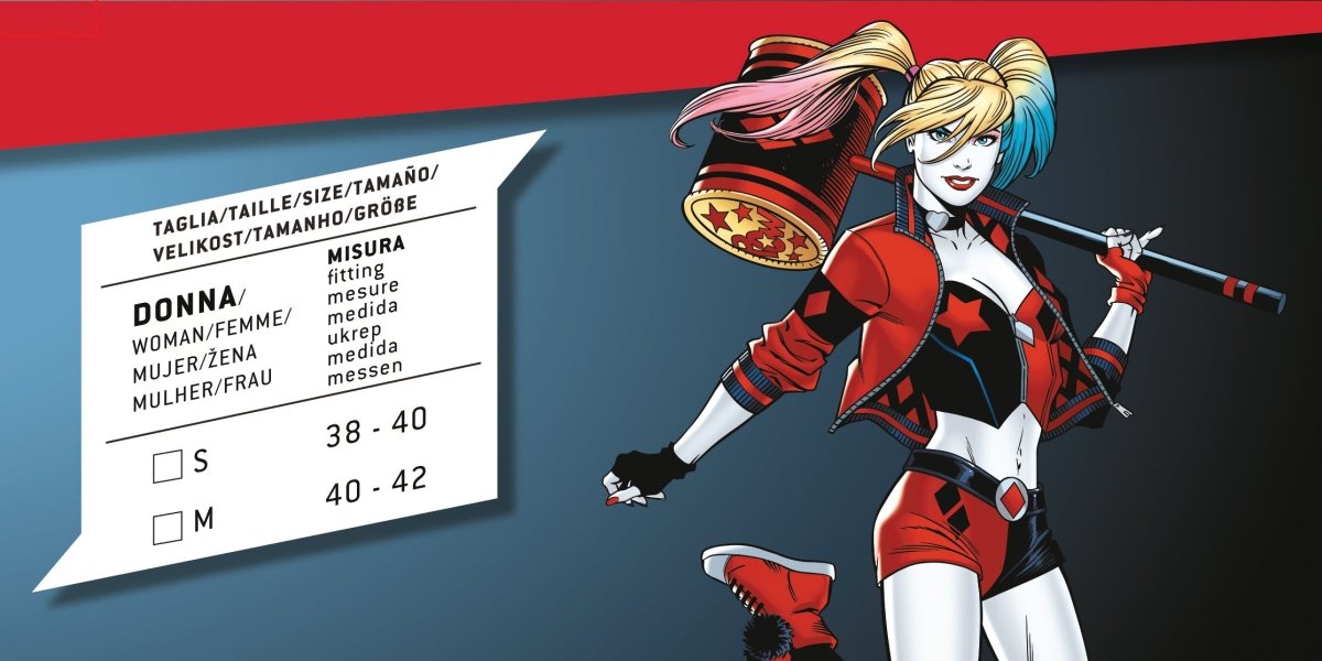 Harley Quinn Kostuum Rood Zwart Dames Volwassenen van Ciao International koop je bij Partywinkel