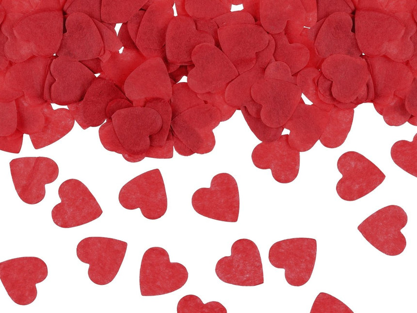 Hart Confetti Kanon Rood 28cm van Partydeco koop je bij Partywinkel