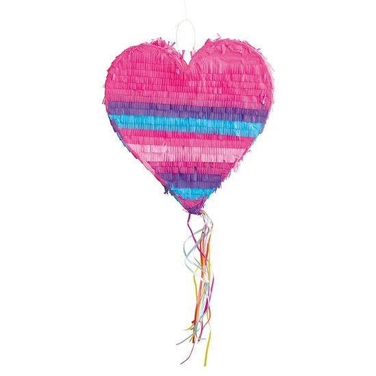 Hart Pinata Blauw Roze 40cm van VDV Benefit koop je bij Partywinkel